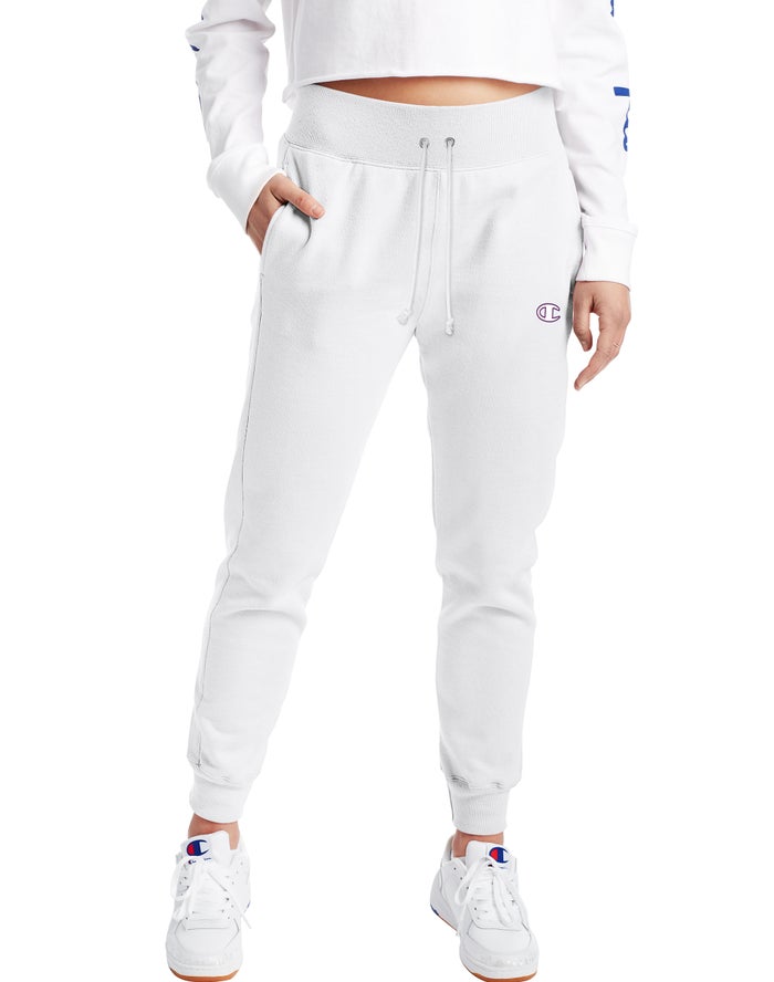 Champion Reverse Weave Kadın Joggers Beyaz ( YHWKMO420 )